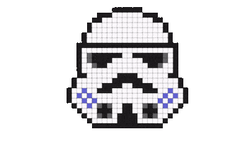 Storm Trooper Pixel Sticker by OpticalArtInc.
