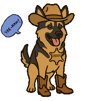 K9GRAPHICS sheriff k9 german shepherd deputy Sticker