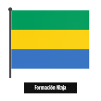 Gabon Flag Sticker by Formación Ninja