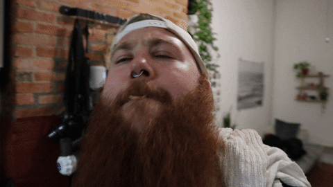 beard eat GIF