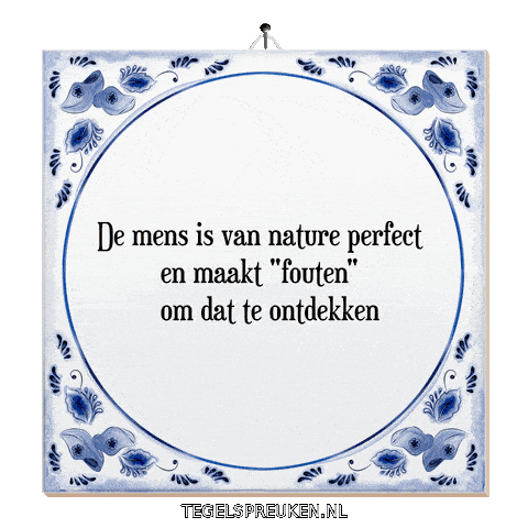 Humor Reflectie Sticker by Tegelspreuken.nl