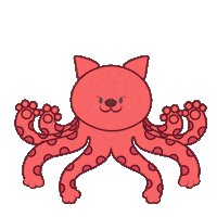 sobelle2496 cat octopus isobelledb catopus Sticker