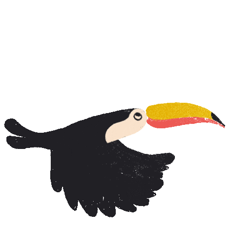 Bird Flying Sticker by Henri Campeã