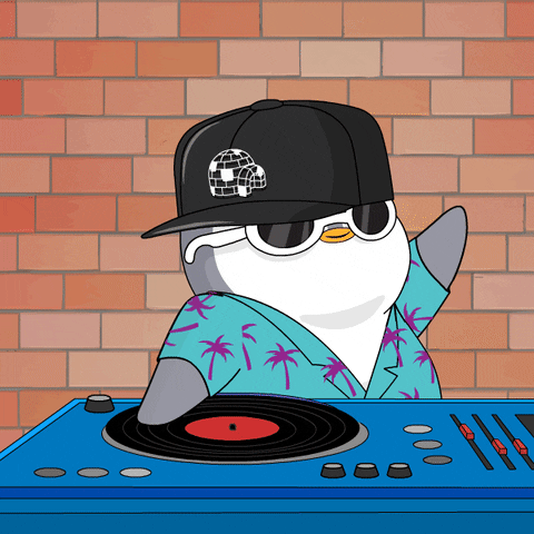 Volume Up Dancing GIF by Pudgy Penguins