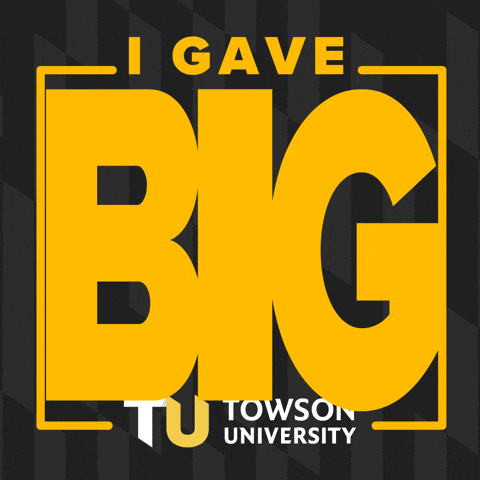 Give Big GIF by Towson University