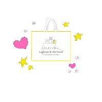Tugboatandthebird thank you shopping thankyou shoppingbag Sticker