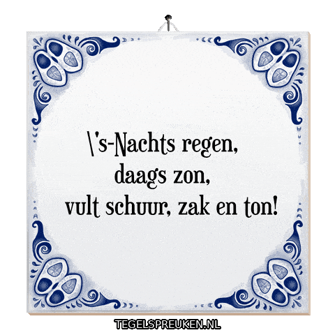 Water Nl Sticker by Tegelspreuken.nl