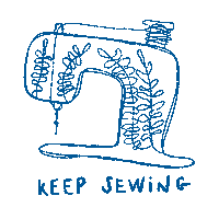 alextilalila sew fabric quilting sewing machine Sticker