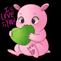simfans love heart pink sweet GIF