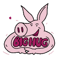 hrossdesign hug piglet schweinchen hrossdesign Sticker