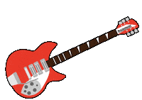 showshowmomAG guitar airguitar エアギタ makeairnotwar Sticker