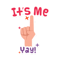 Selembung yeah yay point hand Sticker