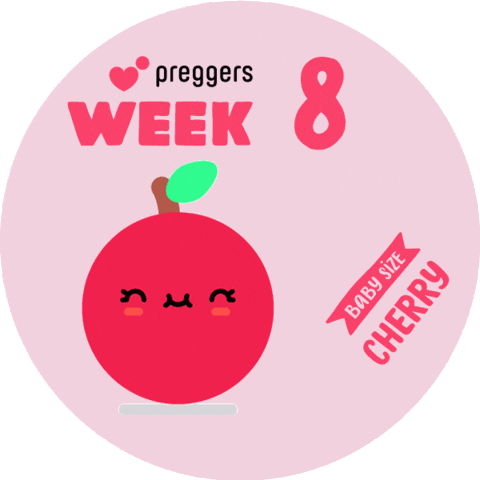 Baby Cherry Sticker by Preggers