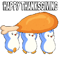 Thanksgiving Day Penguin Sticker by Pudgy Penguins