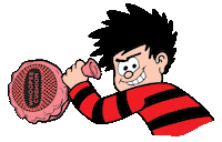 Dennis Gnasher Sticker by Beano Studios