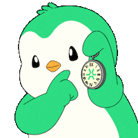 Time Holding Sticker by Abster