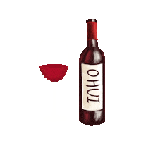 Red Wine Sticker by ohui.official