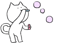 Cat Bubble Sticker by すこぶる動くウサギ