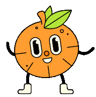 Orange Fruit Sticker by katycreates