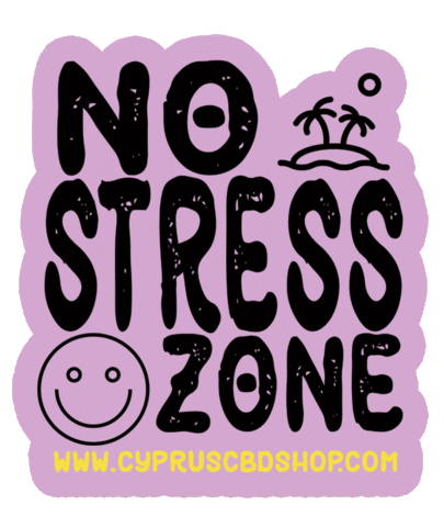 cypruscbdshop cbd cyprus no stress nostress Sticker