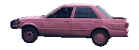 Pink Car Sticker by recorta y mueve