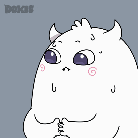 dokisofficial awkward oh no nervous sweat GIF