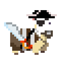 subpixel ready goat sword captain Sticker