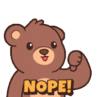 No Way Thumbs Down Sticker by BEARISH