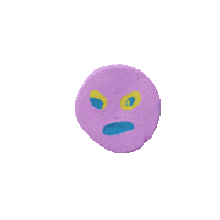 J0e_Eckw0rth face purple head claymation Sticker