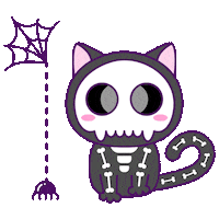 Nataliia_M cat dancing halloween kawaii Sticker