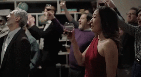 Excited Sandra Oh GIF