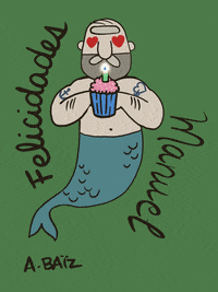 Happy Birthday Mermaid GIF by Alejandra Baiz
