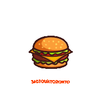 Fast Food Burger Sticker by 360 Tour Toronto