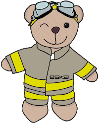 ESKAGLOVES teddy firefighter eska eskagloves Sticker