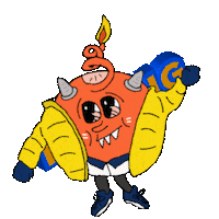 Orange Flying Sticker