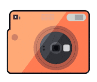 lottehimart camera trip camping picnic Sticker