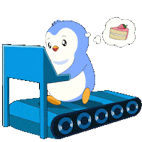 No Pain No Gain Running Sticker by Pudgy Penguins