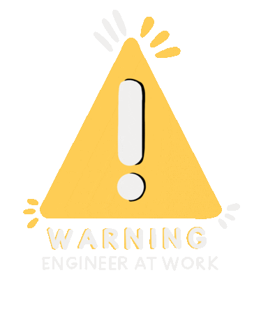 Warning Civil Engineering Sticker