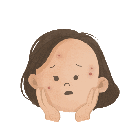 Skin Acne Sticker by By Lizzie Parra