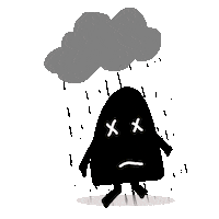 Sad Rain Sticker by fngrpns