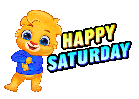 Chilling Saturday Morning Sticker by Lucas and Friends by RV AppStudios