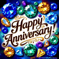 Happy Anniversary Bling GIF by TresorsDuMonde.ca