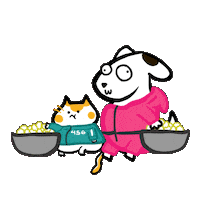 Cat Popcorn Sticker by Poku Meow