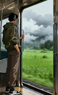 Rain Standing GIF