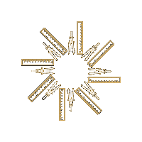 Gold Geometry Sticker