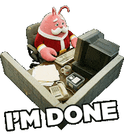 Im Done Sticker by LobsterClaus