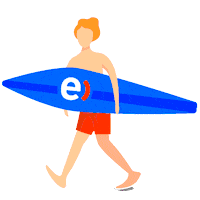 surf playa Sticker by Entel