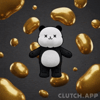 Gold Floating GIF by Kanpai Pandas