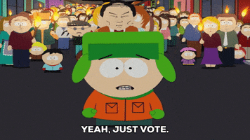 kyle broflovski election GIF by South Park 