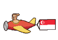 Flag Singapore Sticker by Abstract HotDogs